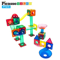 PicassoTiles Magnetic Marble Run Building Blocks PTG70- 70 piece (BPA Free, 3 years and UP)