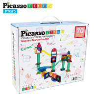 PicassoTiles Magnetic Marble Run Building Blocks PTG70- 70 piece (BPA Free, 3 years and UP)