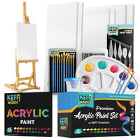 KEFF Creations Acrylic Paint Set for kids and adults-54-piece