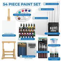 KEFF Creations Acrylic Paint Set for kids and adults-54-piece