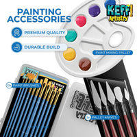 KEFF Creations Acrylic Paint Set for kids and adults-54-piece