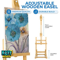 KEFF Creations Acrylic Paint Set for kids and adults-54-piece