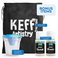 KEFF Creations Acrylic Paint Set for kids and adults-54-piece