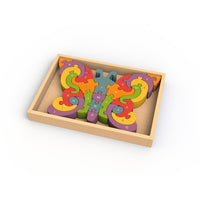 BeginAgain Butterfly A-Z Puzzle -Eco friendly Educational Toy (2 years and UP)