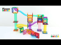PicassoTiles Magnetic Marble Run Building Blocks PTG70- 70 piece (BPA Free, 3 years and UP)