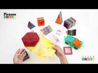 PicassoTiles 3D Magnetic Building Block Tile PT120- 120 Piece -STEM Educational BPA Free Toy (3 years and UP)