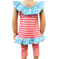 AnnLoren Limited Girls Pink Easter Swan Princess Tunic & Capris