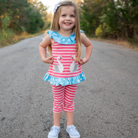 AnnLoren Limited Girls Pink Easter Swan Princess Tunic & Capris