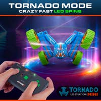 Force1 Mini Tornado LED Remote Controlled Stunt Car (6 years and UP) - Double Sided