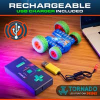 Force1 Mini Tornado LED Remote Controlled Stunt Car (6 years and UP) - Double Sided